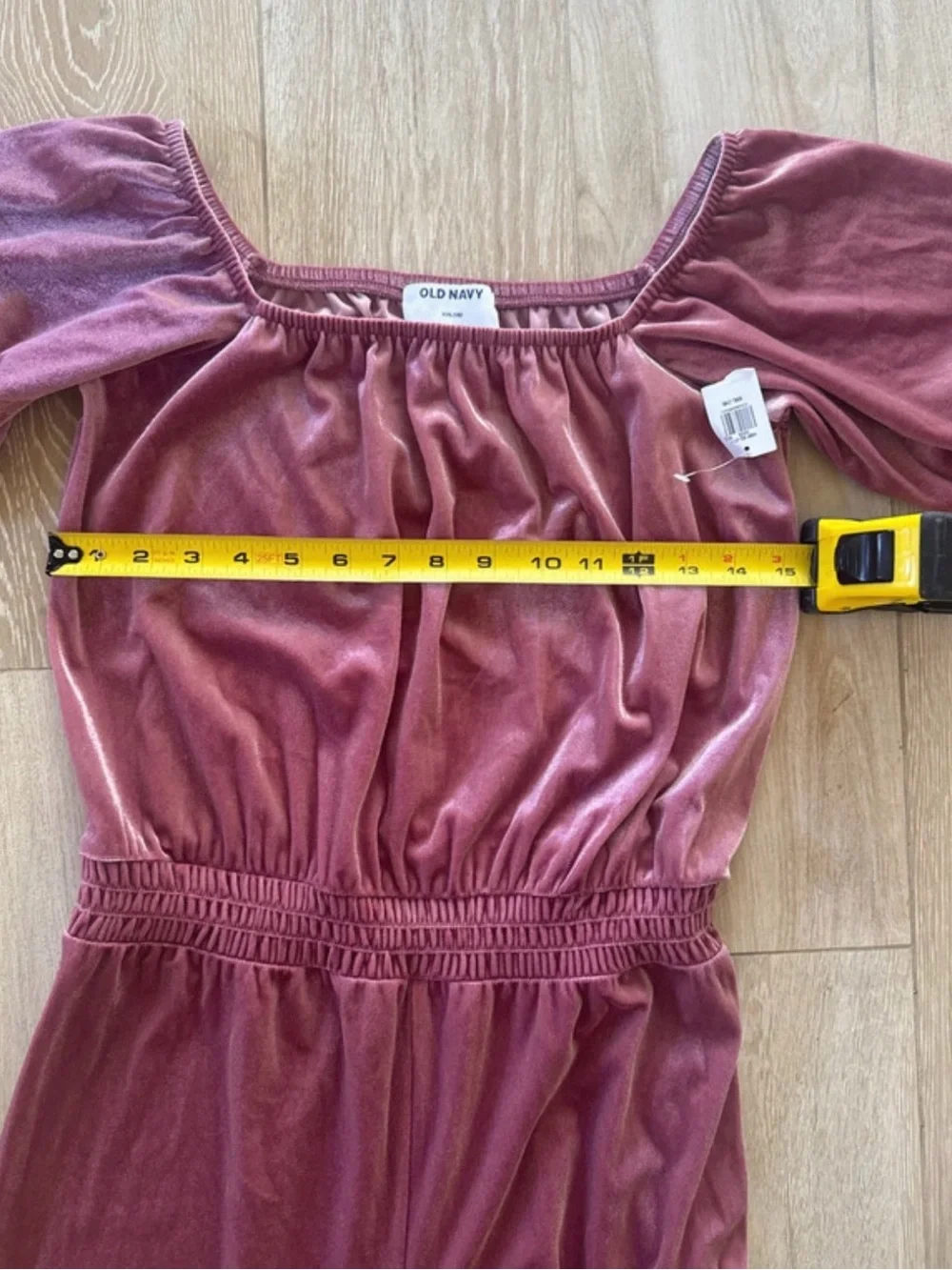 NWT Old Navy Girls Pink Velour Puff Sleeve Jumpsuit XXL 18